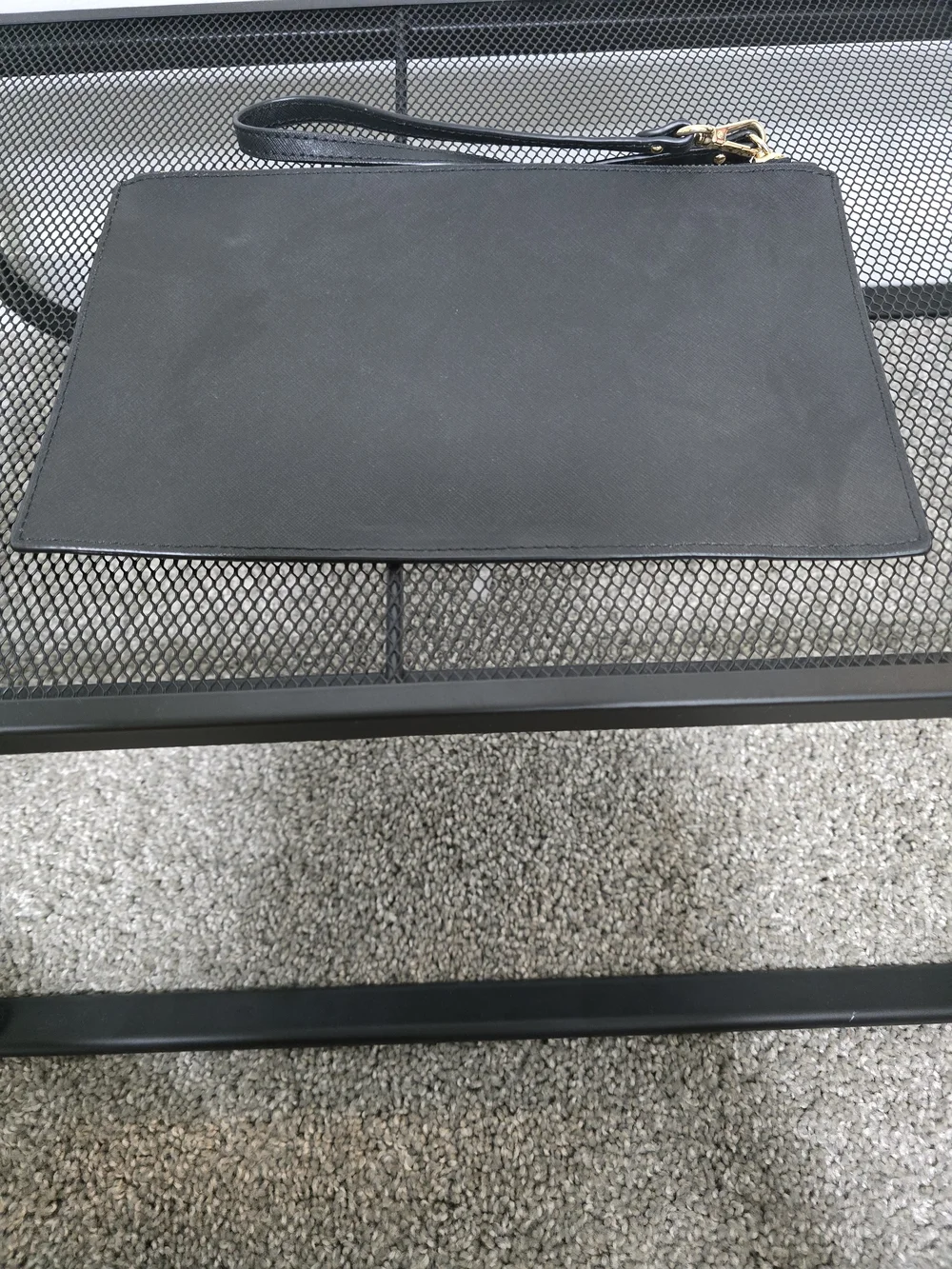 Michael Kors Black Saffiano Leather Wristlet Clutch